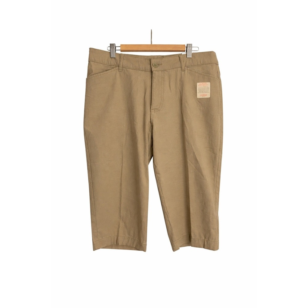 St. John's Bay Khaki Capri Pants Size 16 Petite Secretly Slender  NWT MSRP $32